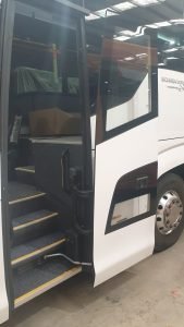 what travel trailers have sliding glass doors