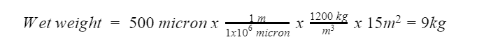 Formula for Thermoshield coverage