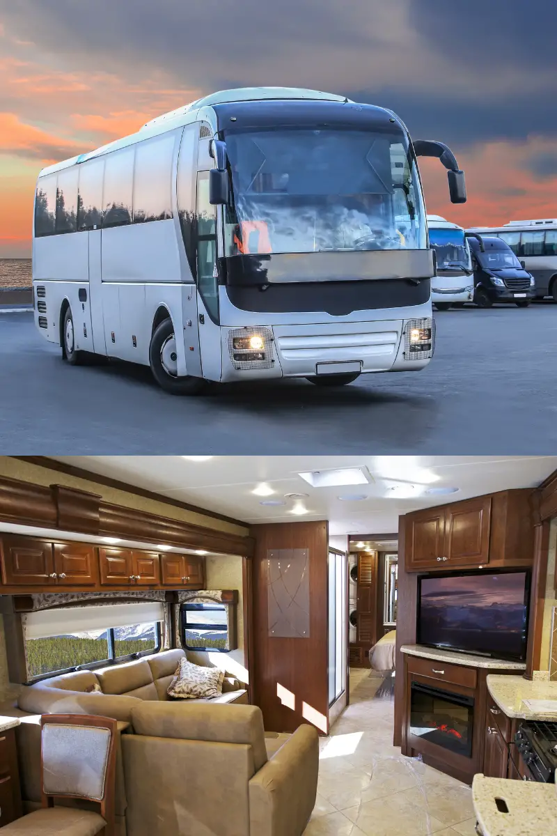 converted bus types of RVs